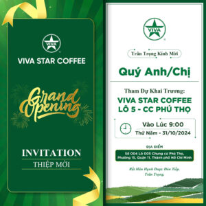 Read more about the article Thiệp mời khai trương Viva Star Coffee quán mới